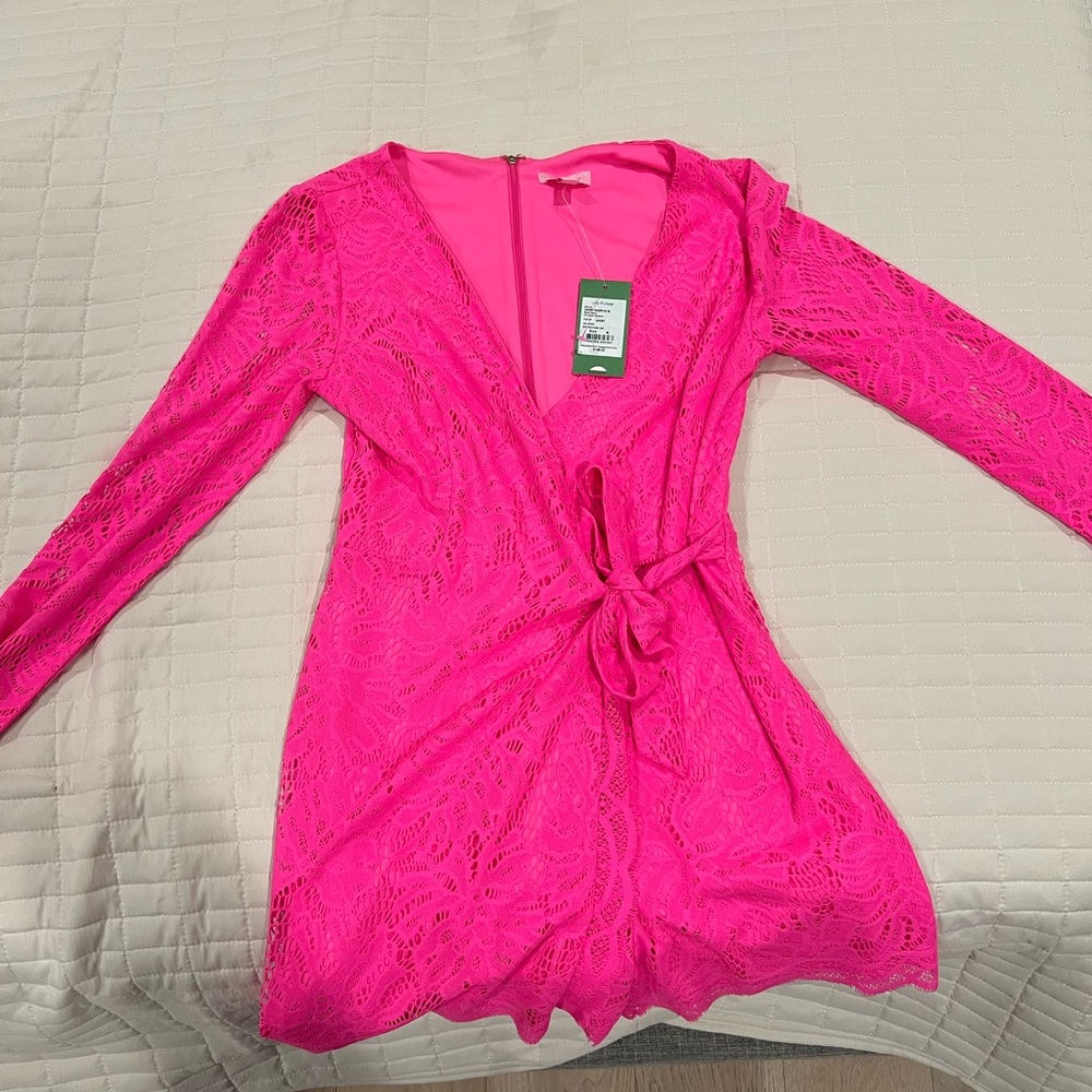 Lilly Pulitzer Tiki Wrap Romper in Pink